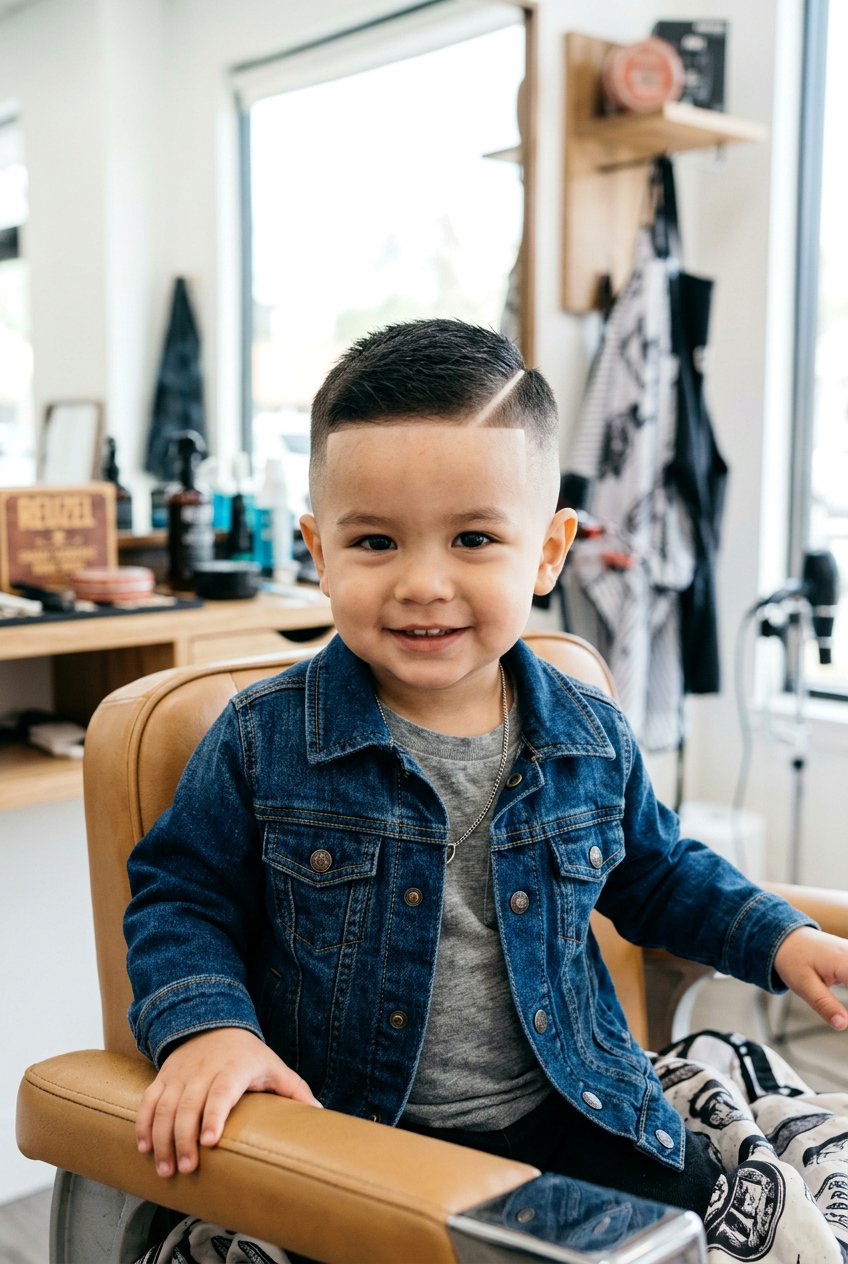 Hard Part Fade - 20 baby boy haircut with side part - 20 baby boy haircut with side part