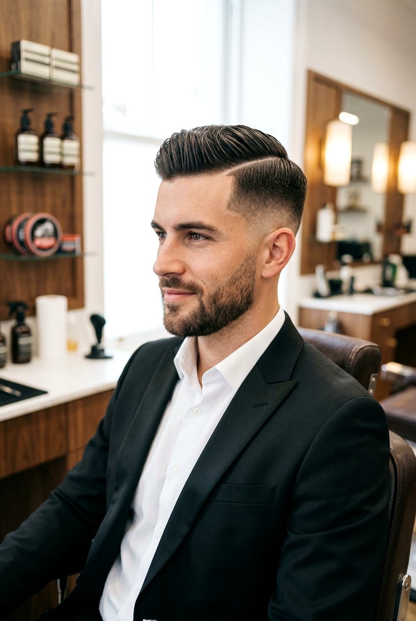 Hard Part Haircut - 20 men haircut for round full face - 20 men haircut for round full face