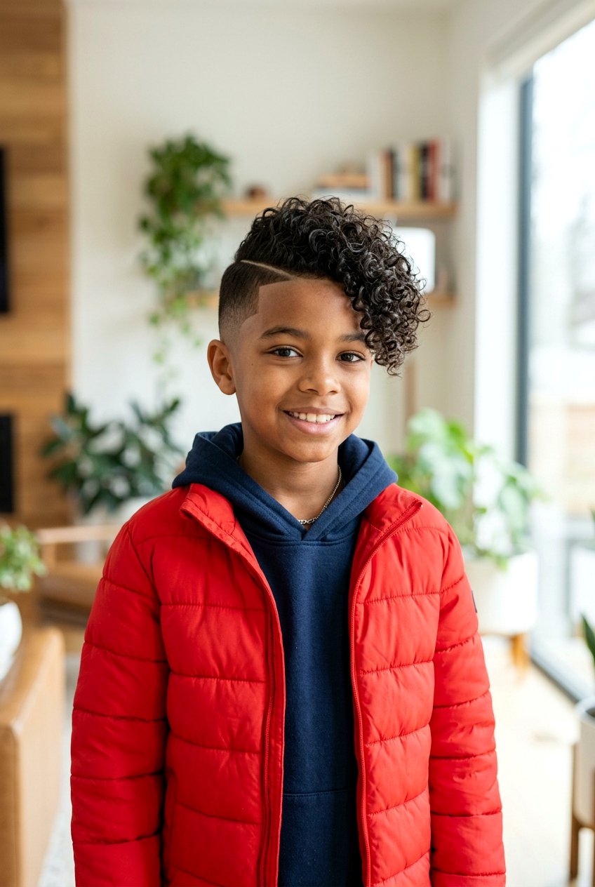 Hard Part Taper With Curls - 20 boys haircut with taper and curls - 20 boys haircut with taper and curls