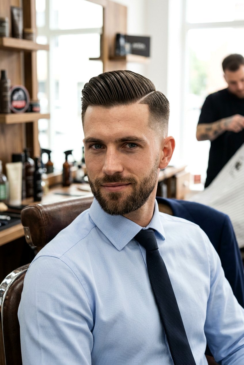 Hard Part Undercut - 20 mens haircut for round face - 20 men’s haircut for round face