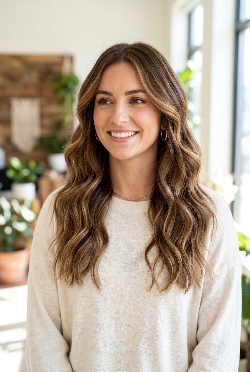 Hazelnut Brunette Babylights Balayage - 20 hazelnut brunette with babylights - 20 hazelnut brunette with babylights