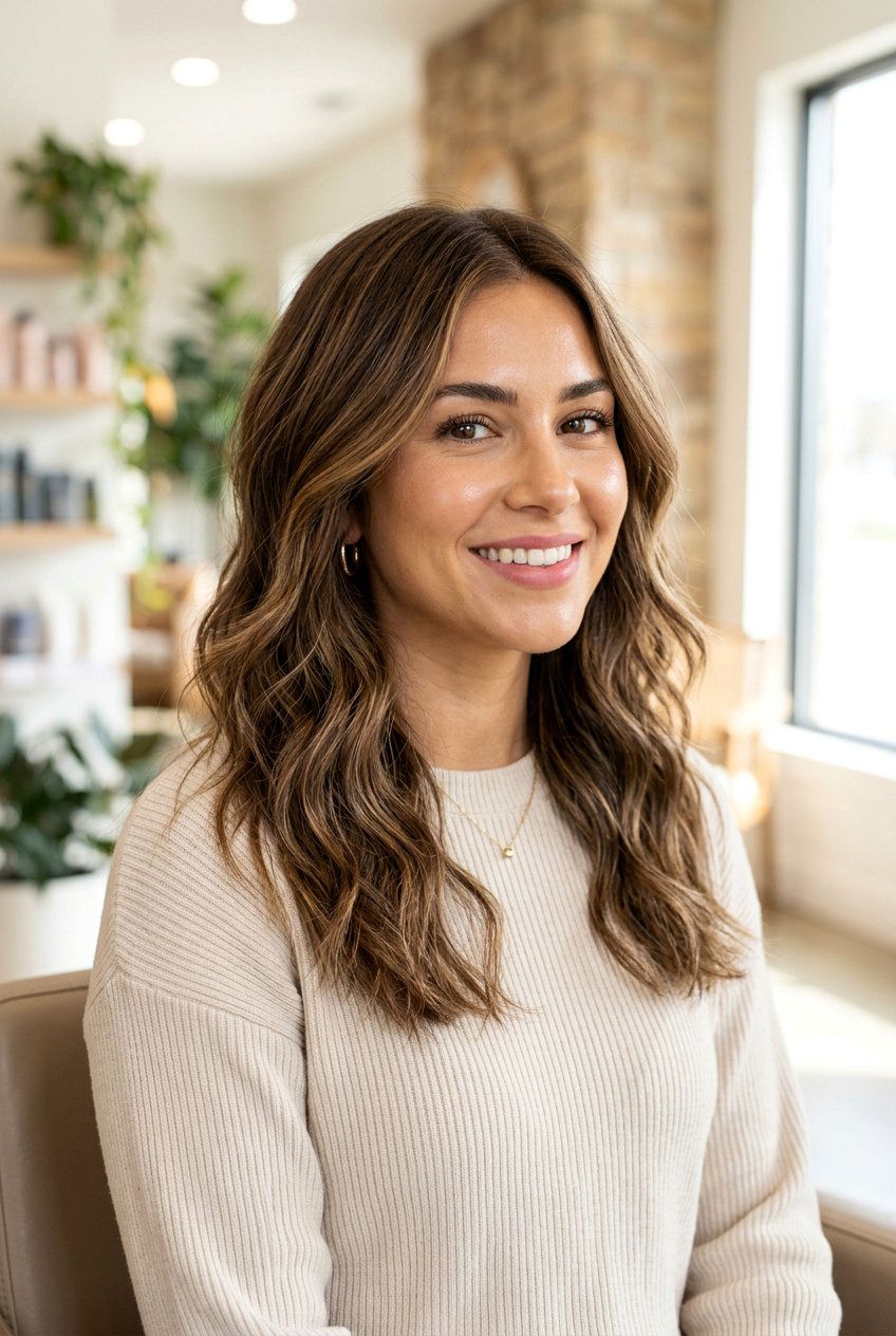 Hazelnut Brunette Babylights For Warm Skin Tones - 20 hazelnut brunette with babylights - 20 hazelnut brunette with babylights