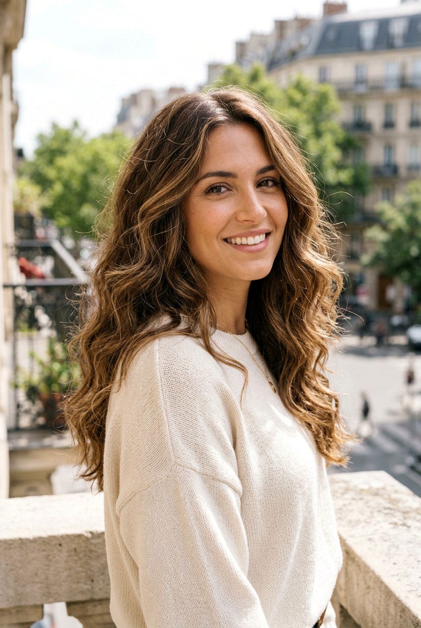 Hazelnut Brunette Babylights On Thick Hair - 20 hazelnut brunette with babylights - 20 hazelnut brunette with babylights