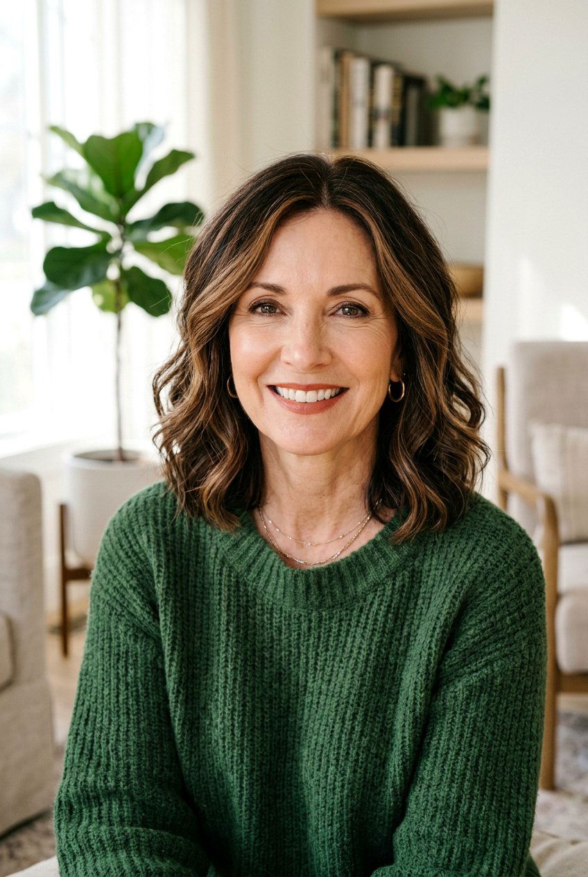 Hazelnut Face Framing Highlights - 20 face framing highlights for women over 50 - 20 face framing highlights for women over 50