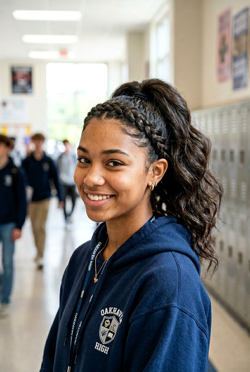 Headband Braid High Ponytail - 20 school hairstyle with headband braid - 20 school hairstyle with headband braid