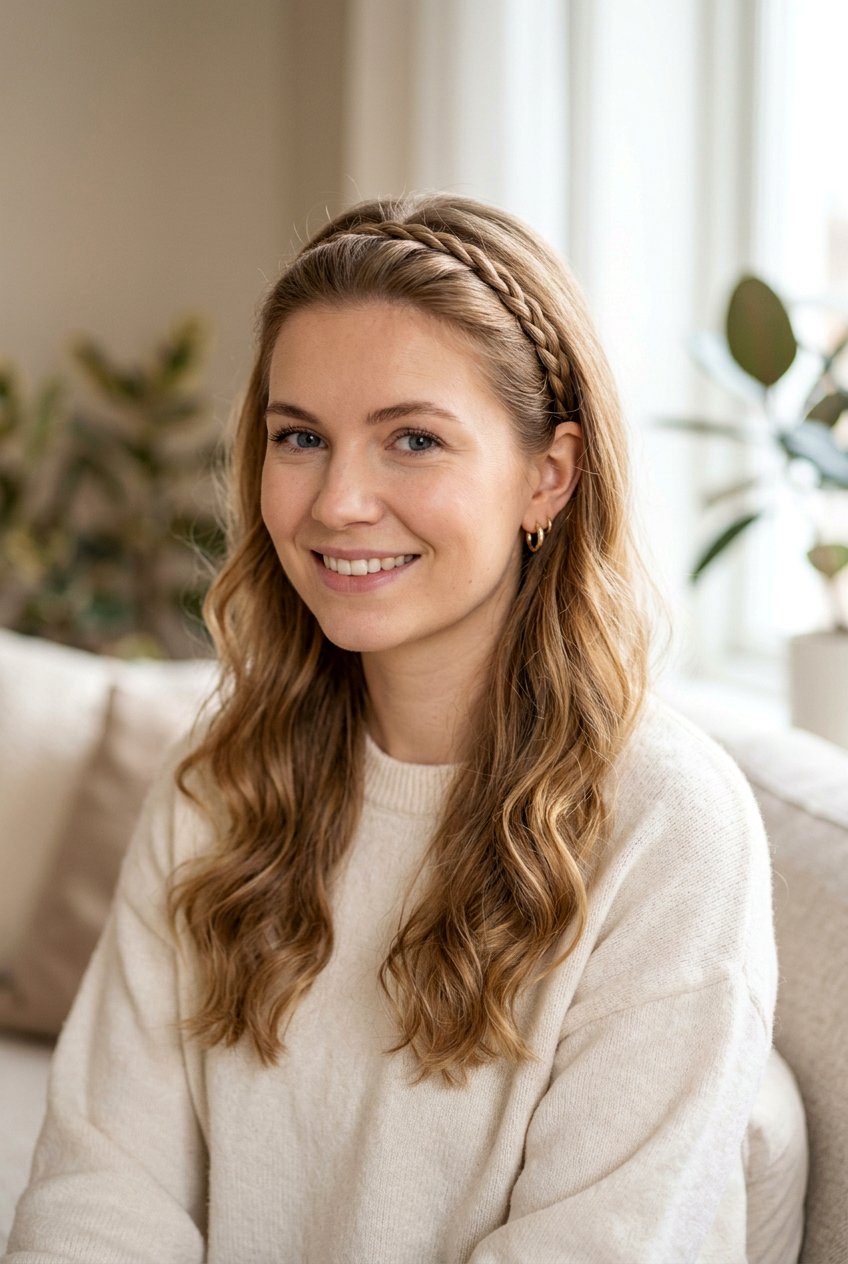 Headband Braid for Moms - 20 easy hairstyles for moms - 20 easy hairstyles for moms