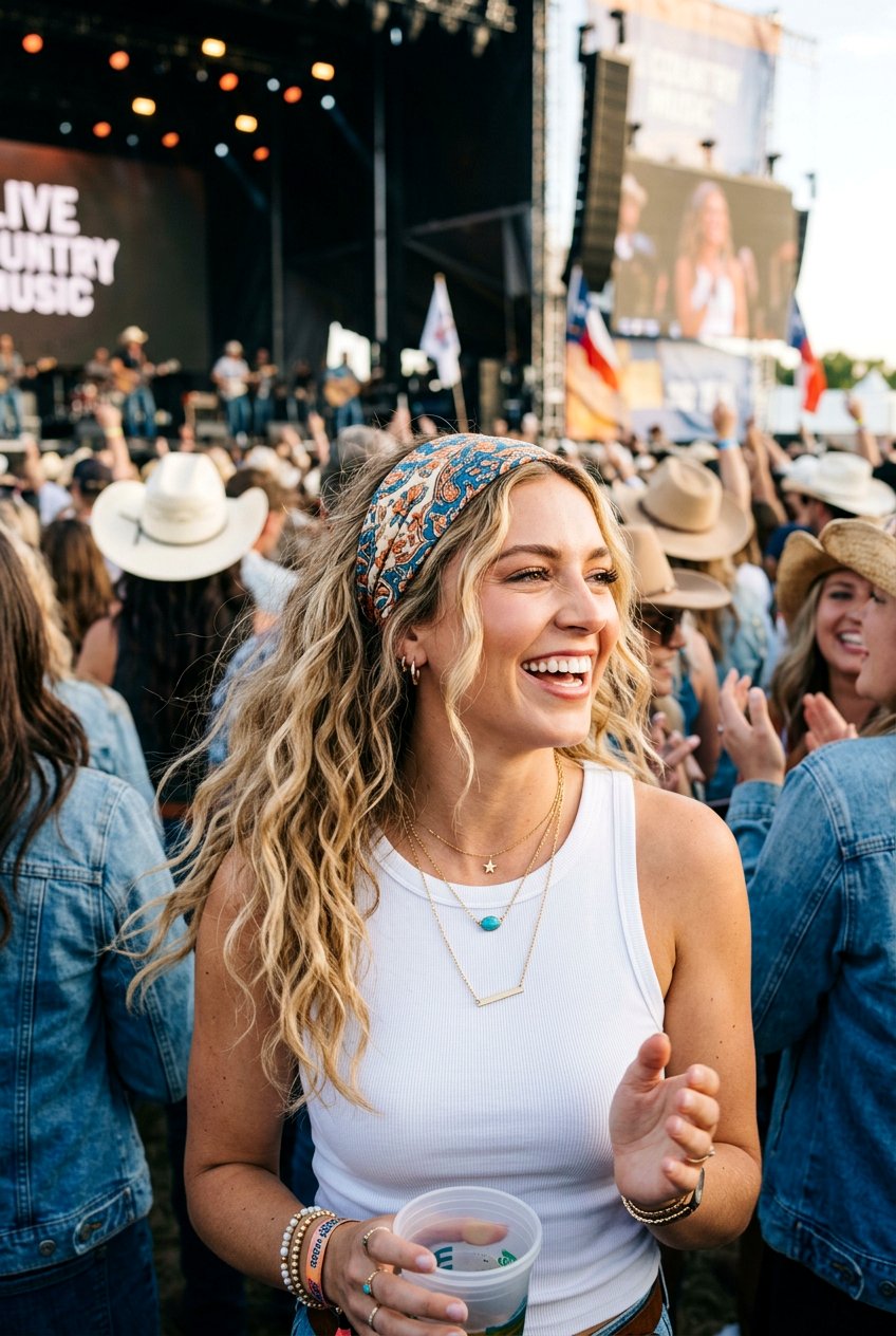 Headband Country Concert Hairstyle - 20 country concert hairstyles - 20 country concert hairstyles