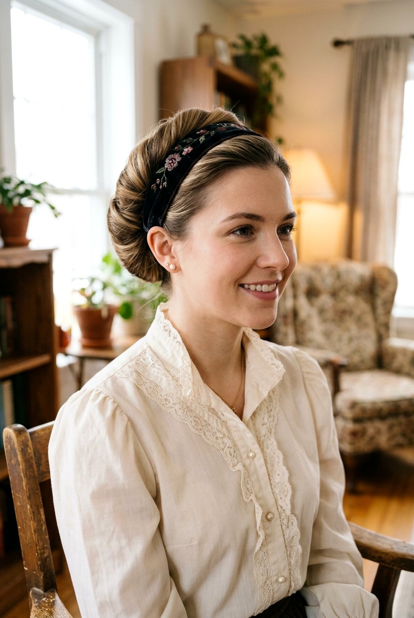 Headband Tuck - 20 easy hairstyles for busy moms with long hair - 20 easy hairstyles for busy moms with long hair