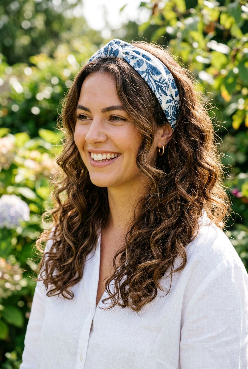 Headband With Curls - 20 easy hairstyles for school - 20 easy hairstyles for school