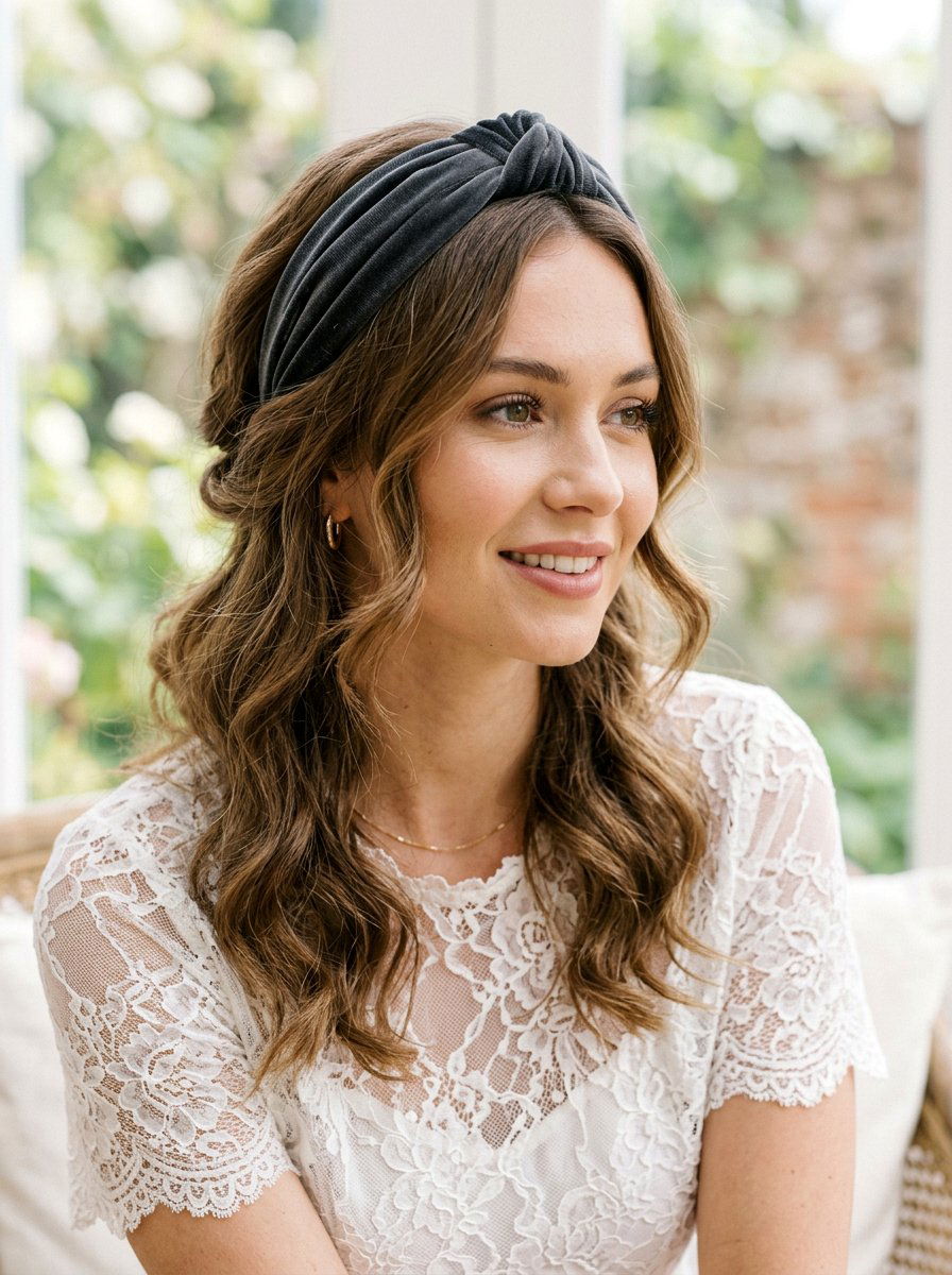 Headband Wrapping - 20 no heat curls for layered hair - 20 no heat curls for layered hair