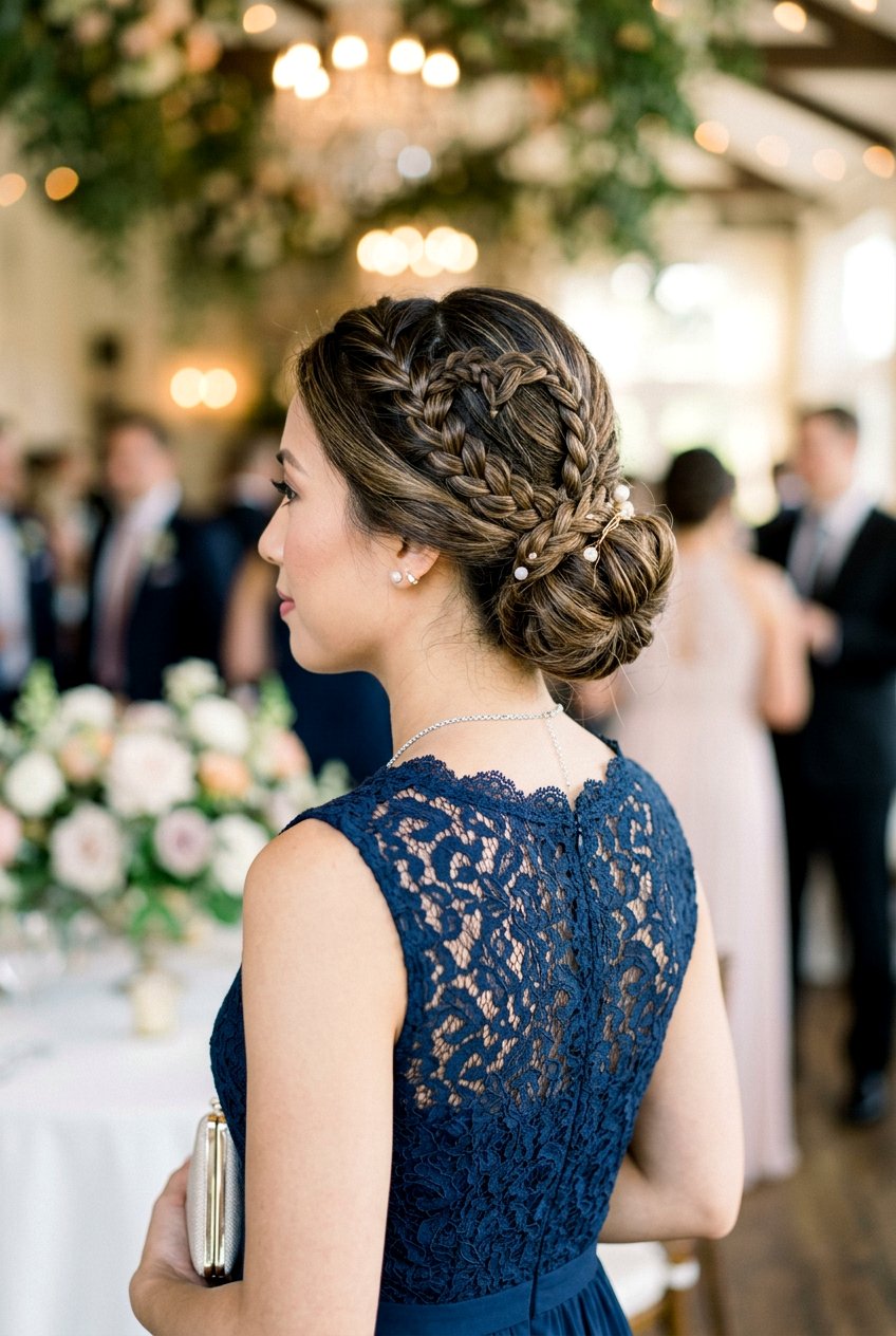 Heart Braid Bun Updo - 20 braided heart hairstyle - 20 braided heart hairstyle