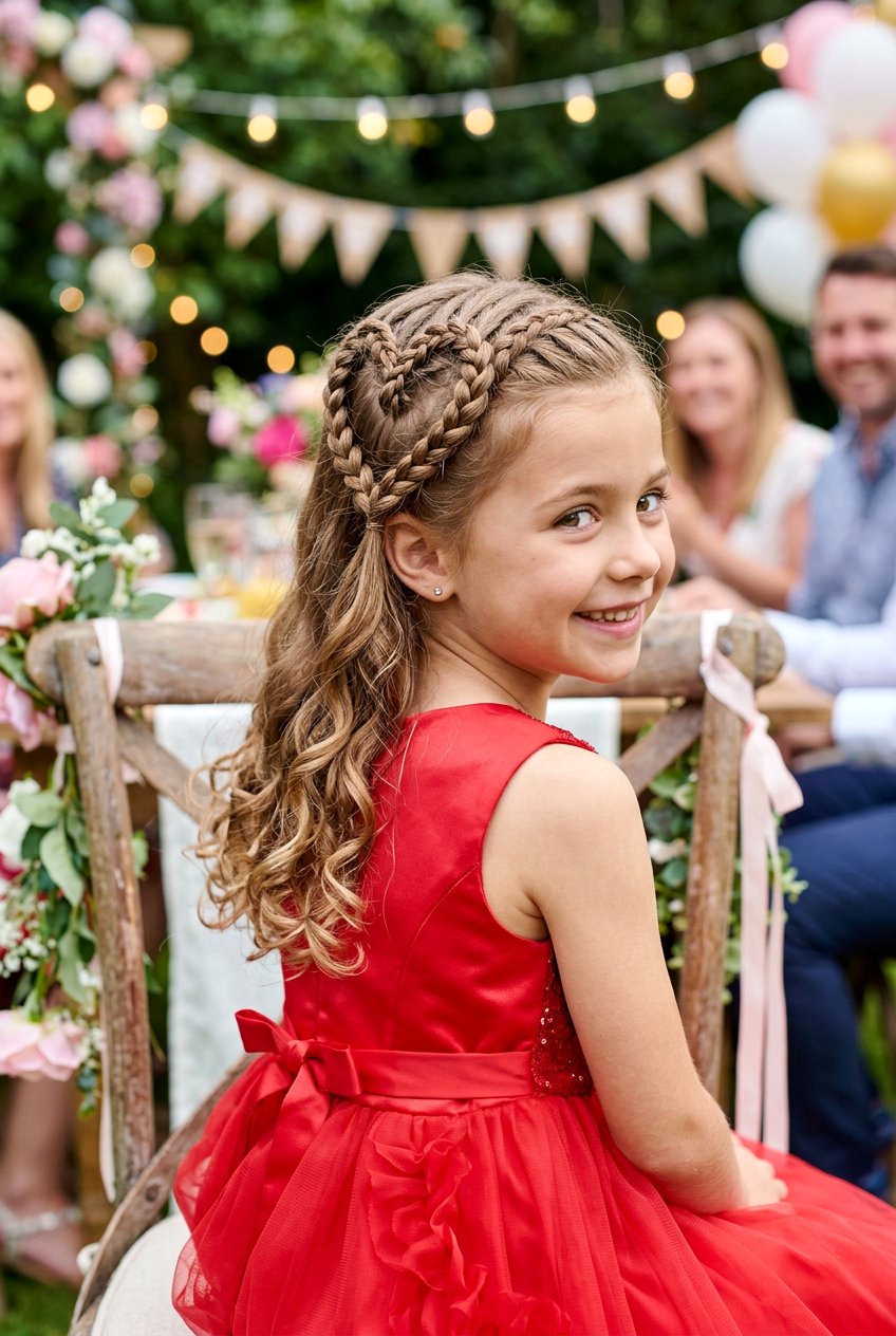 Heart Braid Design For Little Girl - 20 little girls party hairstyle with braids - 20 little girls party hairstyle with braids