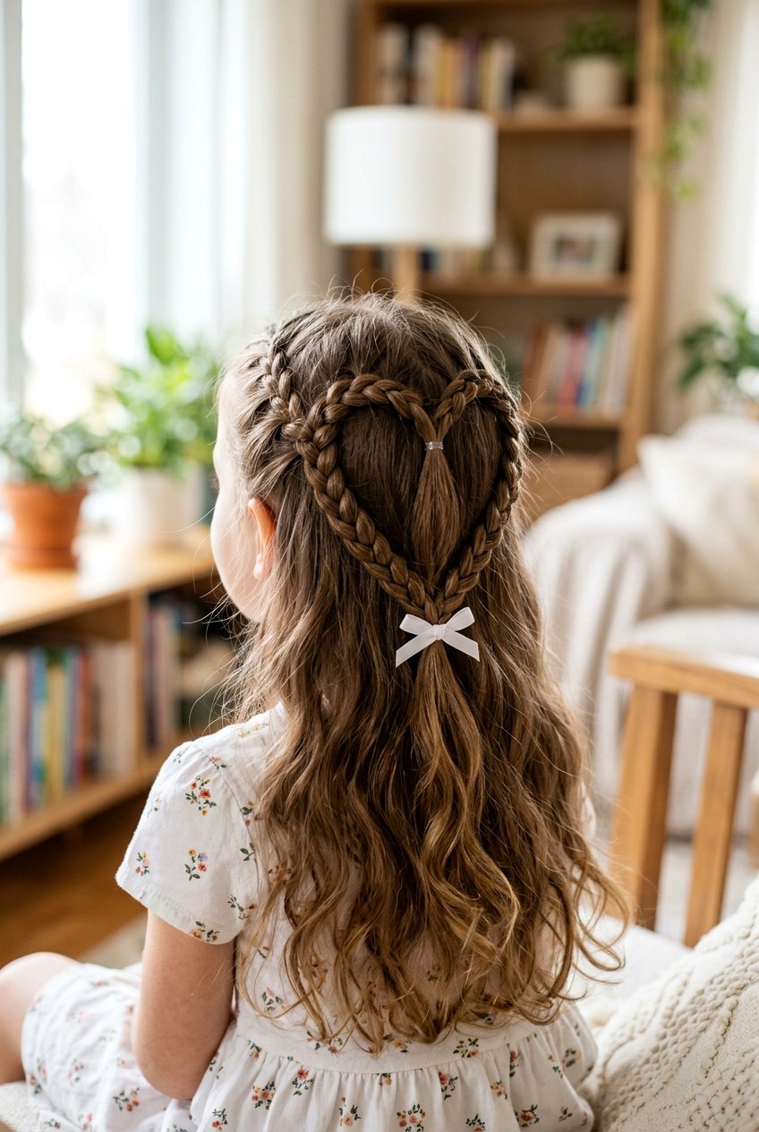 Heart Braid - 20 hairstyles for little girls - 20 hairstyles for little girls