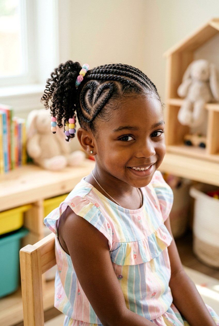 Heart Cornrows For Little Girls - 20 cornrow styles for little girls - 20 cornrow styles for little girls