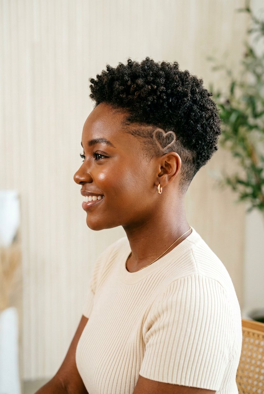 Heart Design TWA - 20 twa hairstyles - 20 twa hairstyles