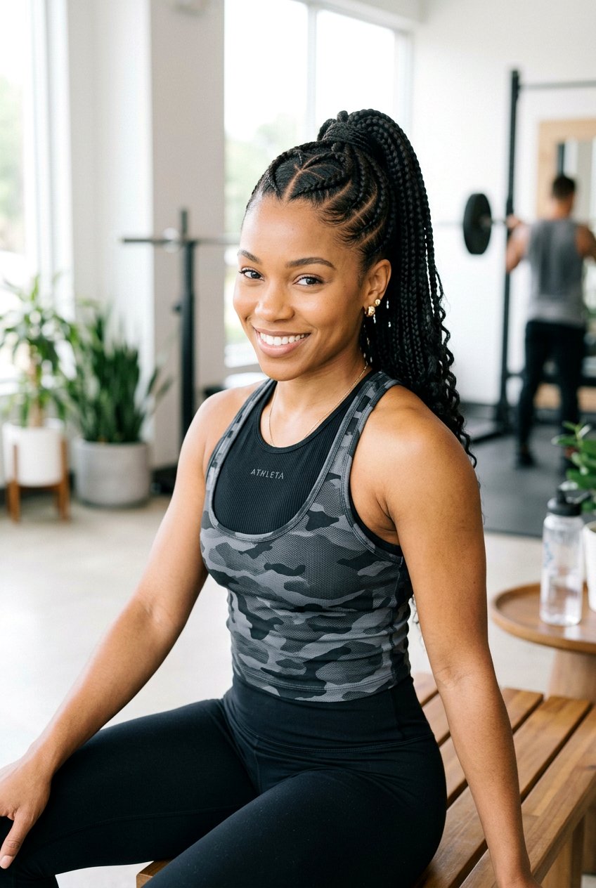 Heart Part Braided Ponytail - 20 heart part braids styles - 20 heart part braids styles