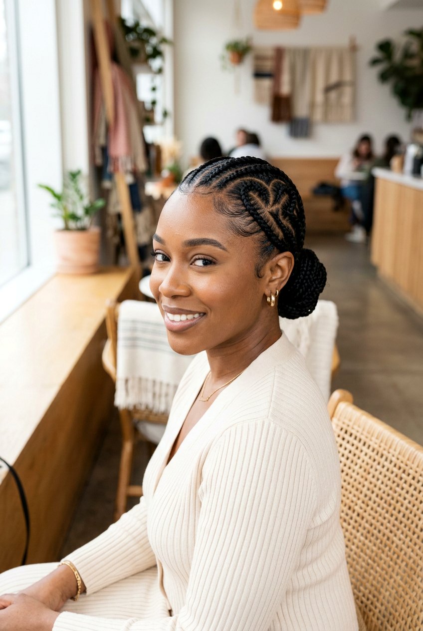 Heart Part Feed In Braids - 20 heart part braids styles - 20 heart part braids styles