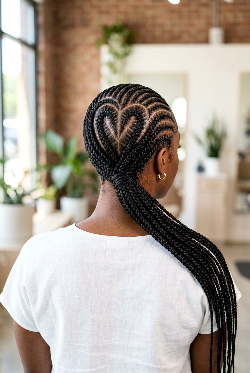 Heart Part Lemonade Braids - 20 lemonade braids hairstyles - 20 lemonade braids hairstyles