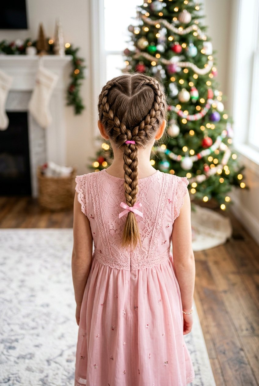 Heart Shape Braid - 20 holiday braid styles for girls - 20 holiday braid styles for girls
