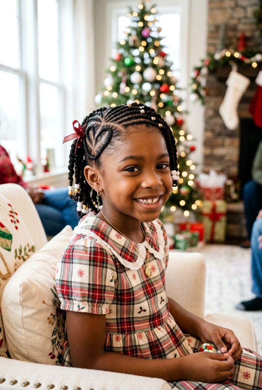 Heart Shaped Braids - 20 holiday hairstyle for girls with braids - 20 holiday hairstyle for girls with braids