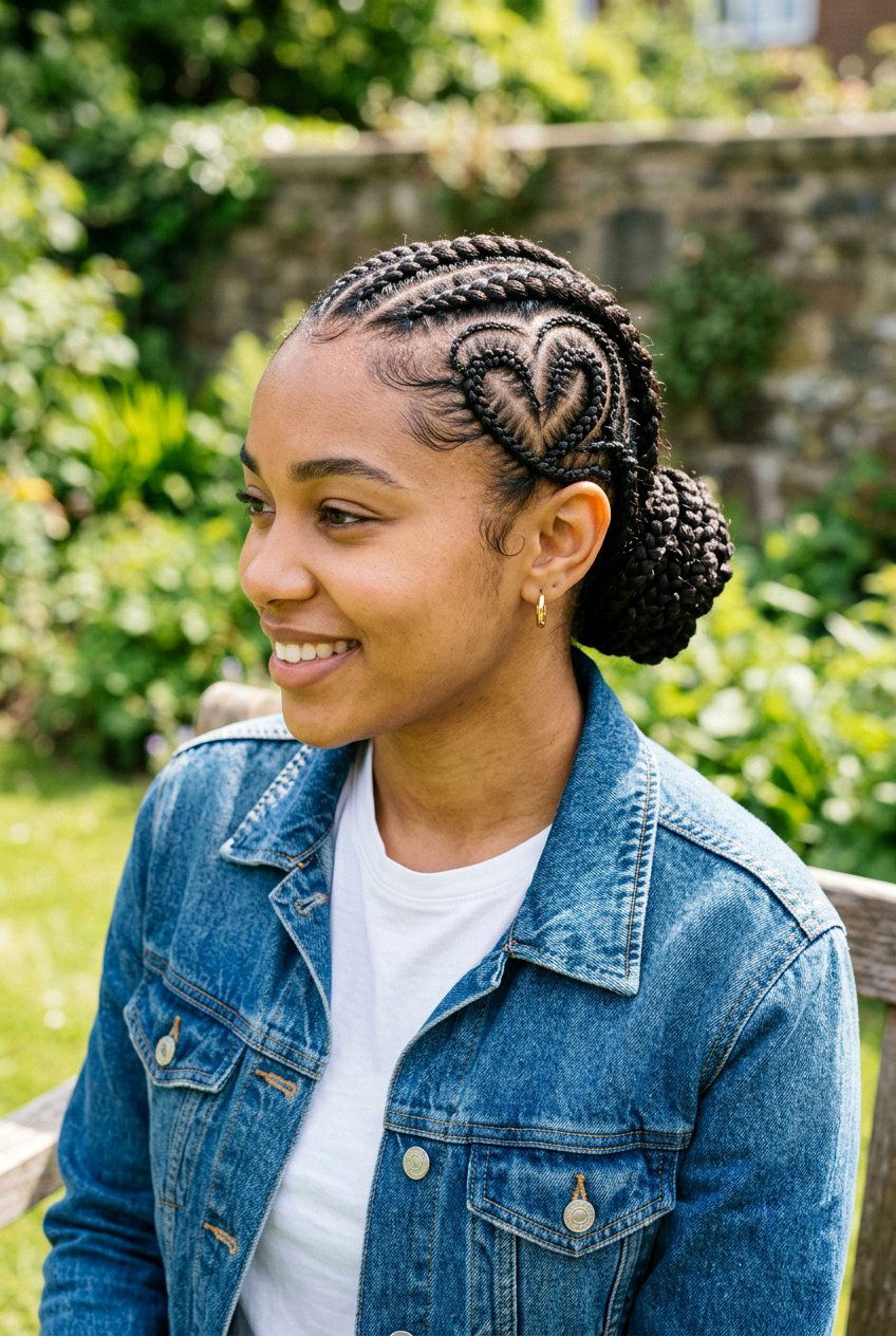 Heart Shaped Braids - 20 curved cornrow braid styles - 20 curved cornrow braid styles