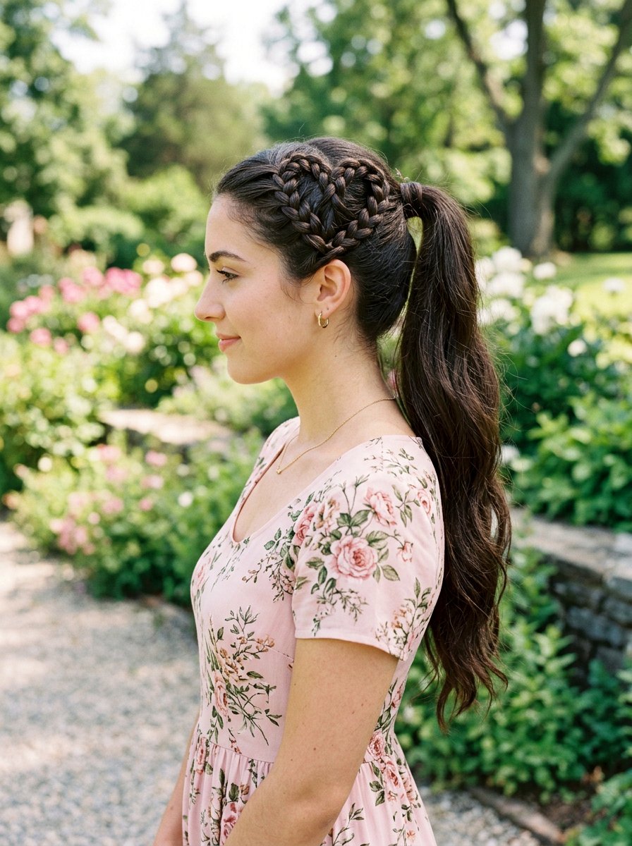Heart braid track ponytail - 20 track braid ponytail - 20 track braid ponytail