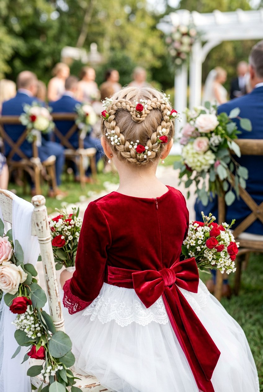 Heart braided crown flower girl - 20 flower girl braided crown - 20 flower girl braided crown