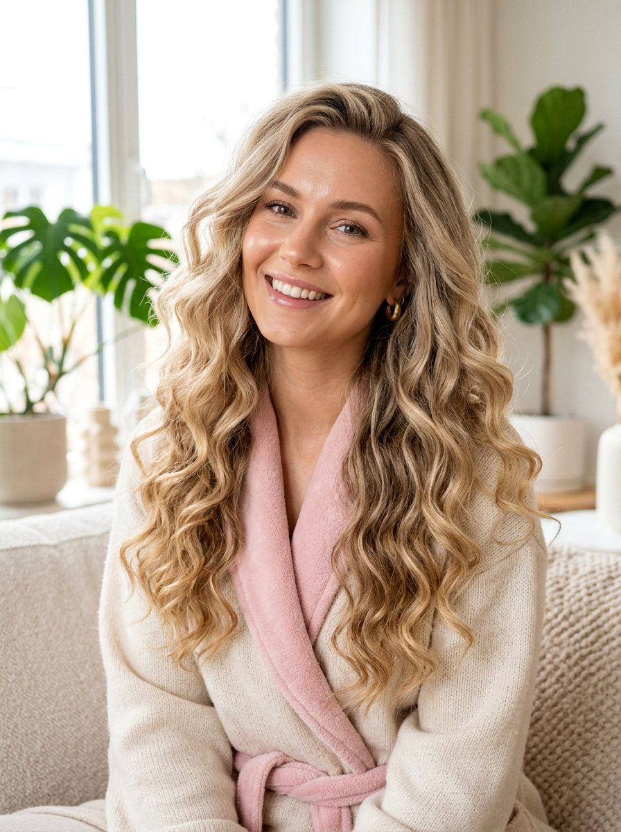 Heatless robe belt curls long hair - 20 robe belt curls for long hair - 20 robe belt curls for long hair