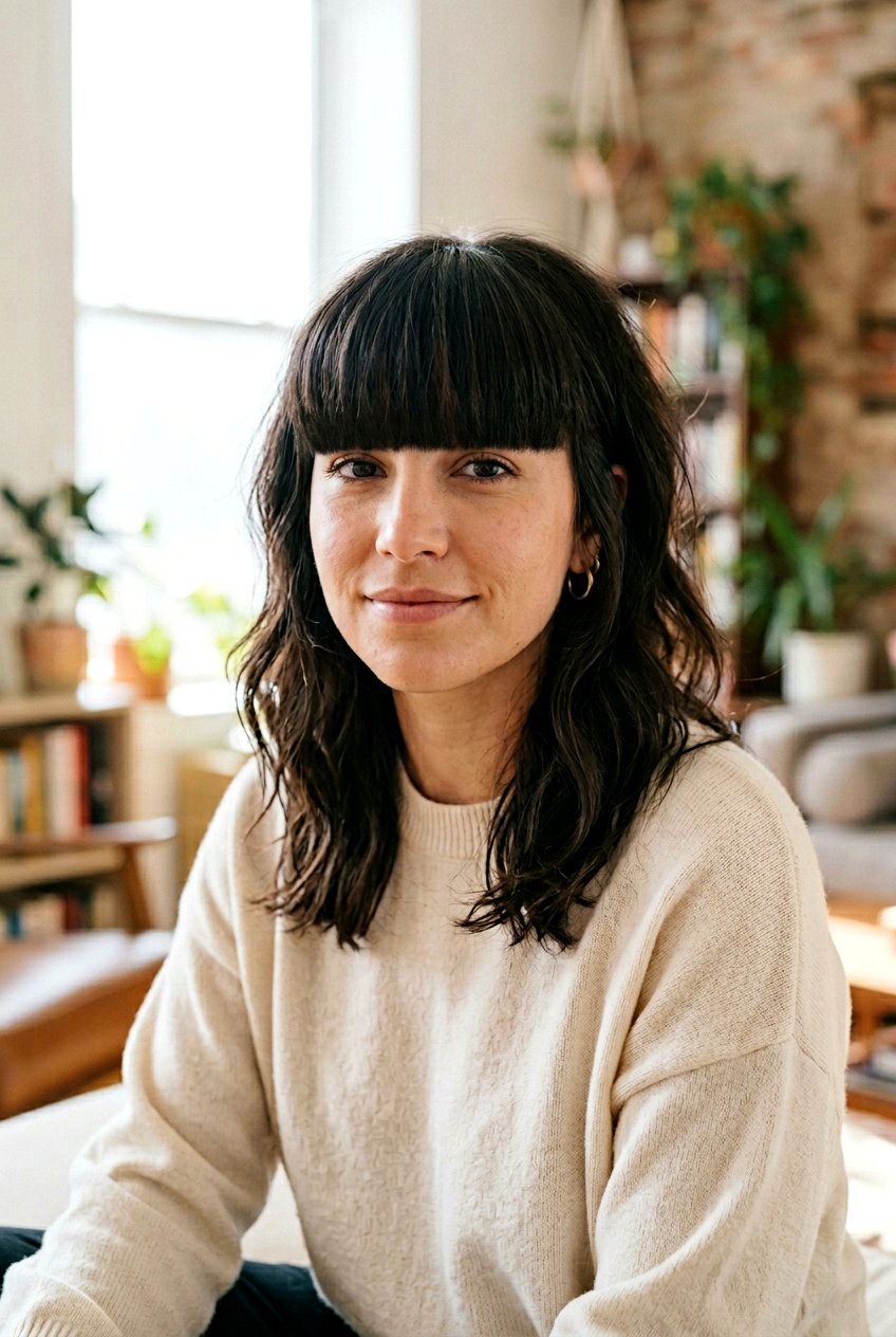 Heavy Fringe Haircut - 20 haircuts for cowlick in front - 20 haircuts for cowlick in front