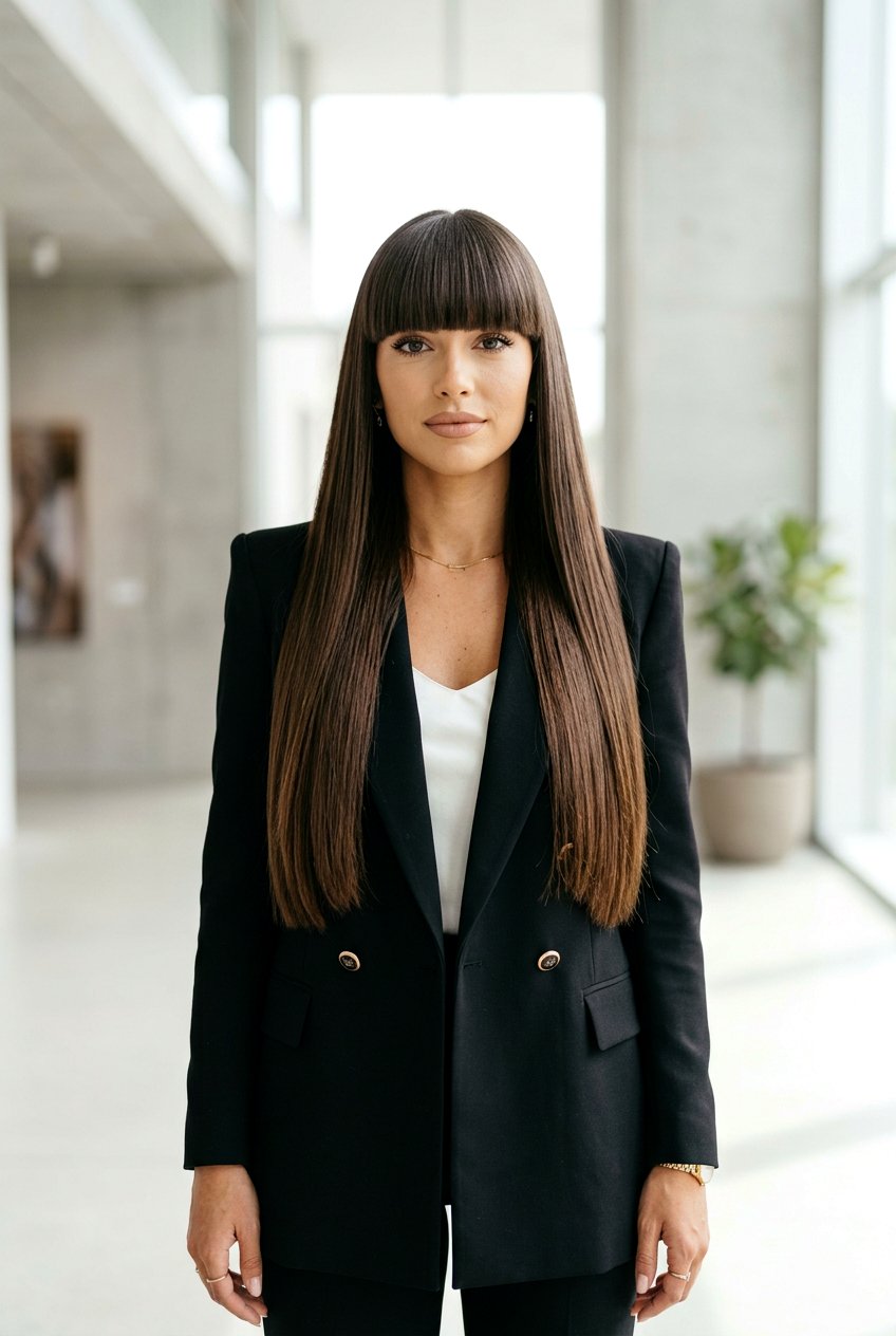 Heavy Fringe Long Hair - 20 face framing bangs for long hair women - 20 face framing bangs for long hair women