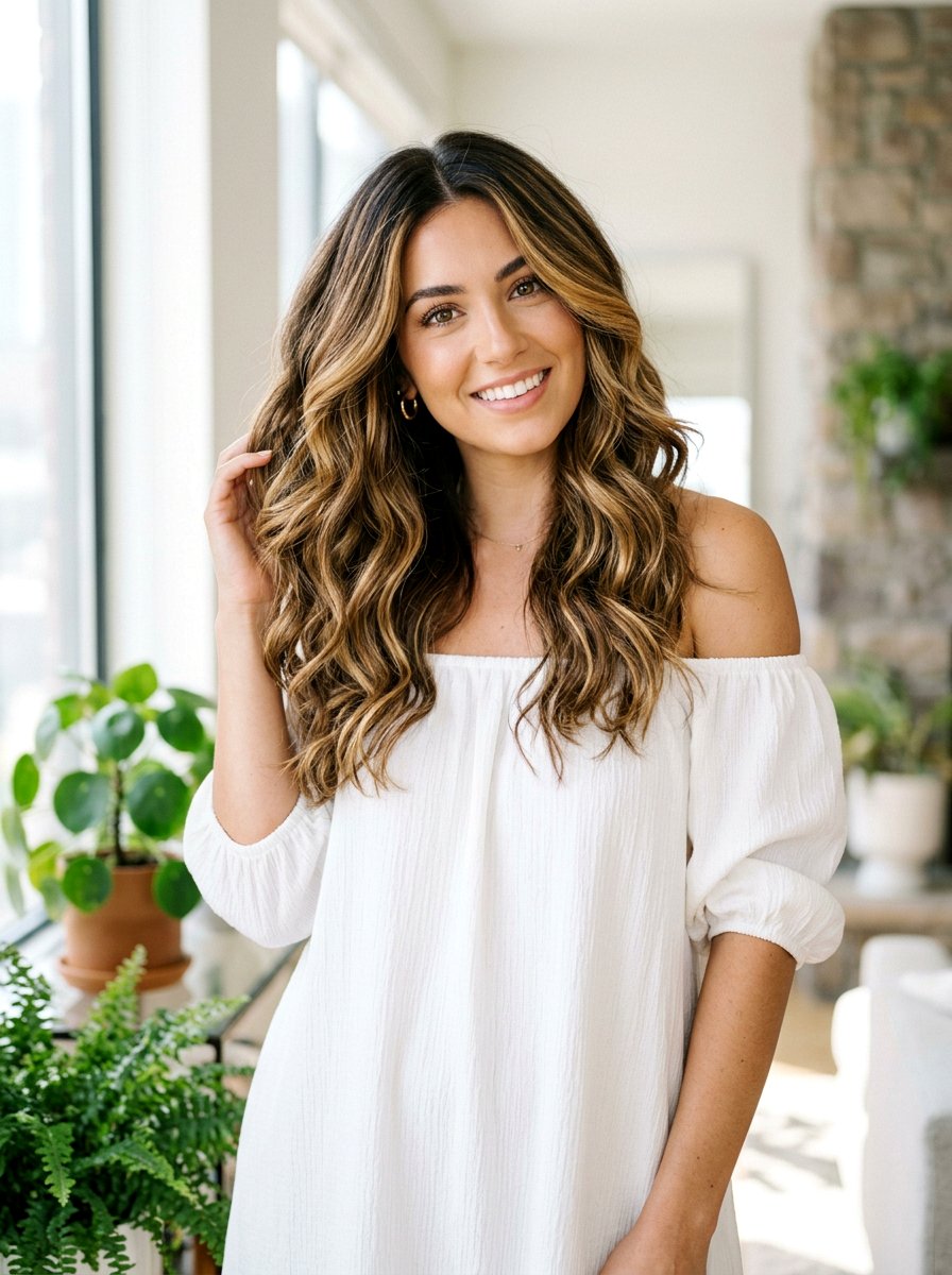 Heavy Honey Highlights On Brunette Hair - 20 summer honey highlights for brunettes - 20 summer honey highlights for brunettes