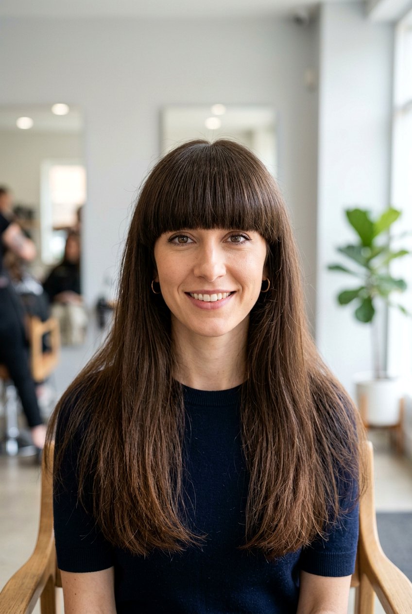 Heavy fringe for long face - 20 bangs for long face - 20 bangs for long face