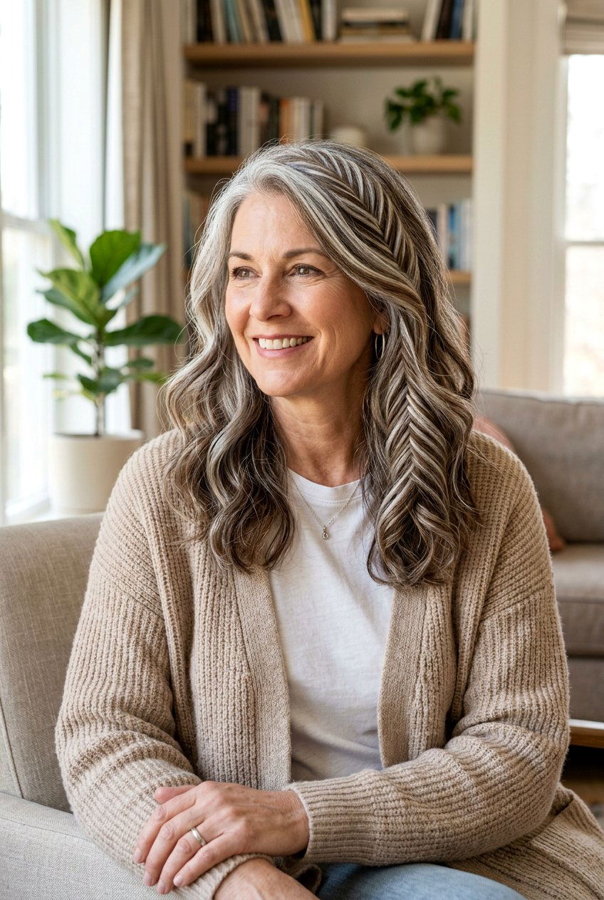 Herringbone Highlights For Gray Blending - 20 natural looking silver highlights - 20 natural looking silver highlights