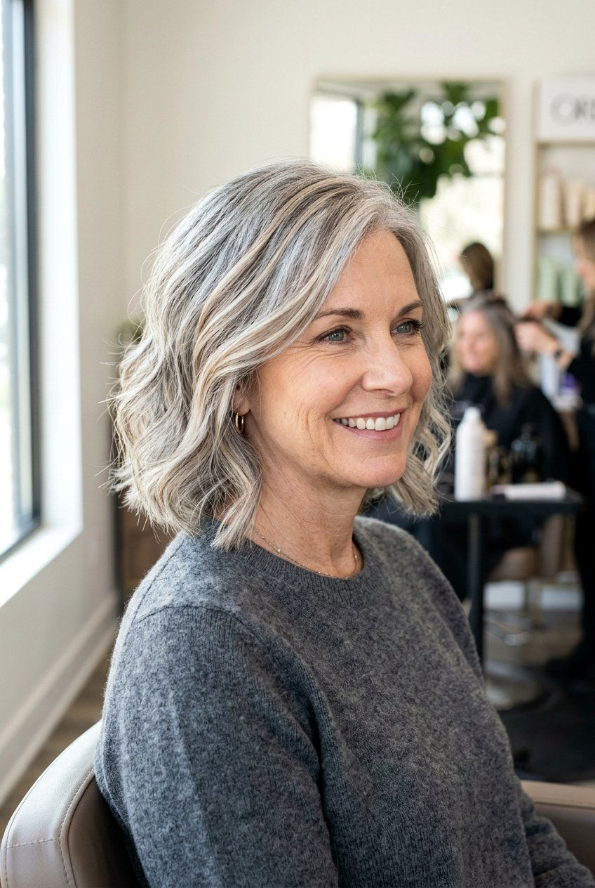 Herringbone Highlights For Gray Hair - 20 gray blending hair color - 20 gray blending hair color