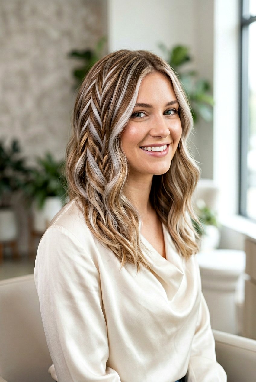Herringbone Highlights for Gray Coverage - 20 low maintenance balayage for gray coverage - 20 low maintenance balayage for gray coverage