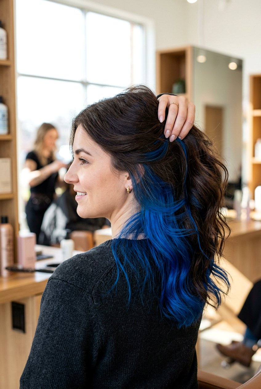 Hidden Blue Hair Color - 20 e girl hair color - 20 e girl hair color