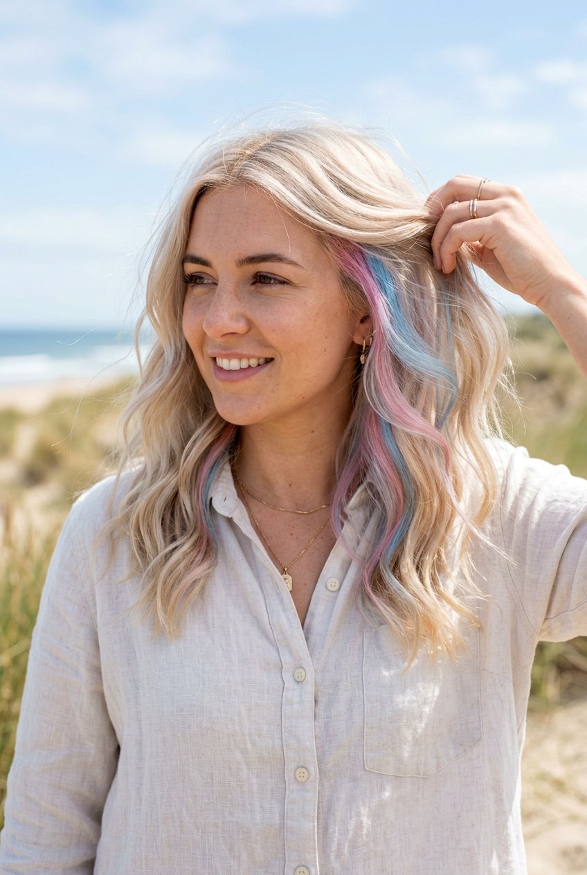 Hidden Pastel Hair On Blonde Hair - 20 hidden pastel hair color - 20 hidden pastel hair color