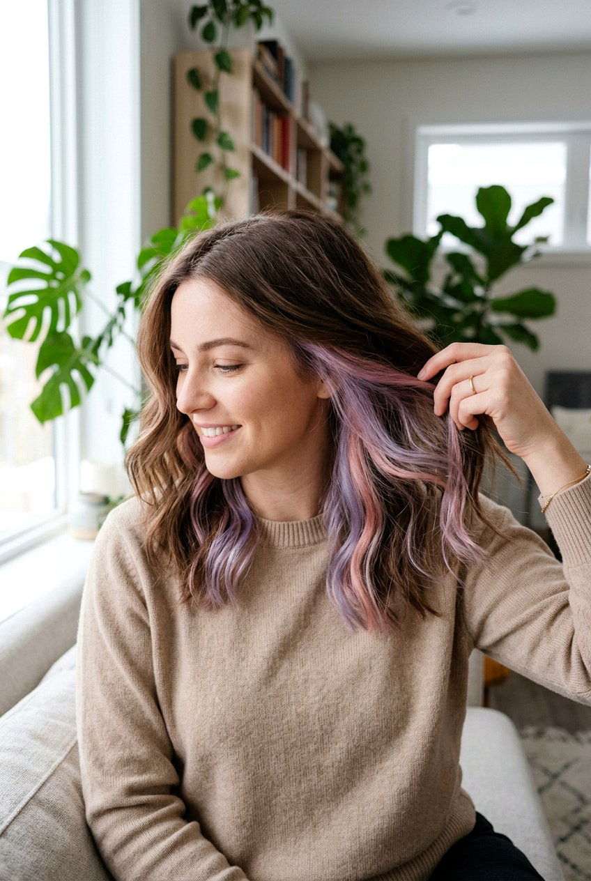 Hidden Pastel Peekaboo Hair - 20 hidden pastel hair color - 20 hidden pastel hair color