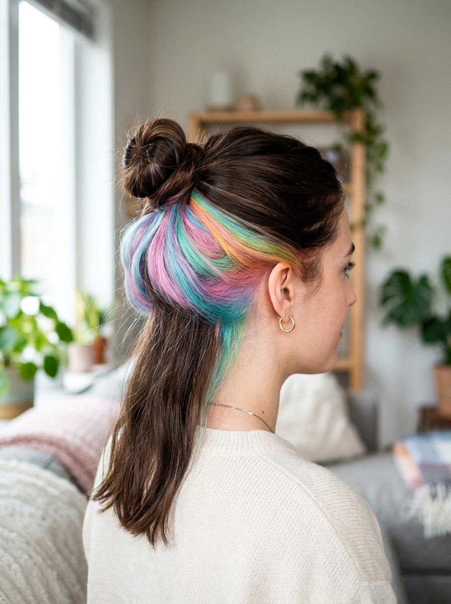 Hidden Pastel Rainbow Underlayer Hair - 20 pastel rainbow underlayer hair - 20 pastel rainbow underlayer hair