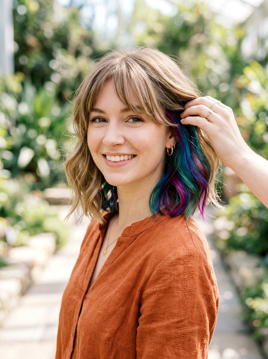 20 Stunning Hidden Rainbow Balayage Ideas To Try Right Now