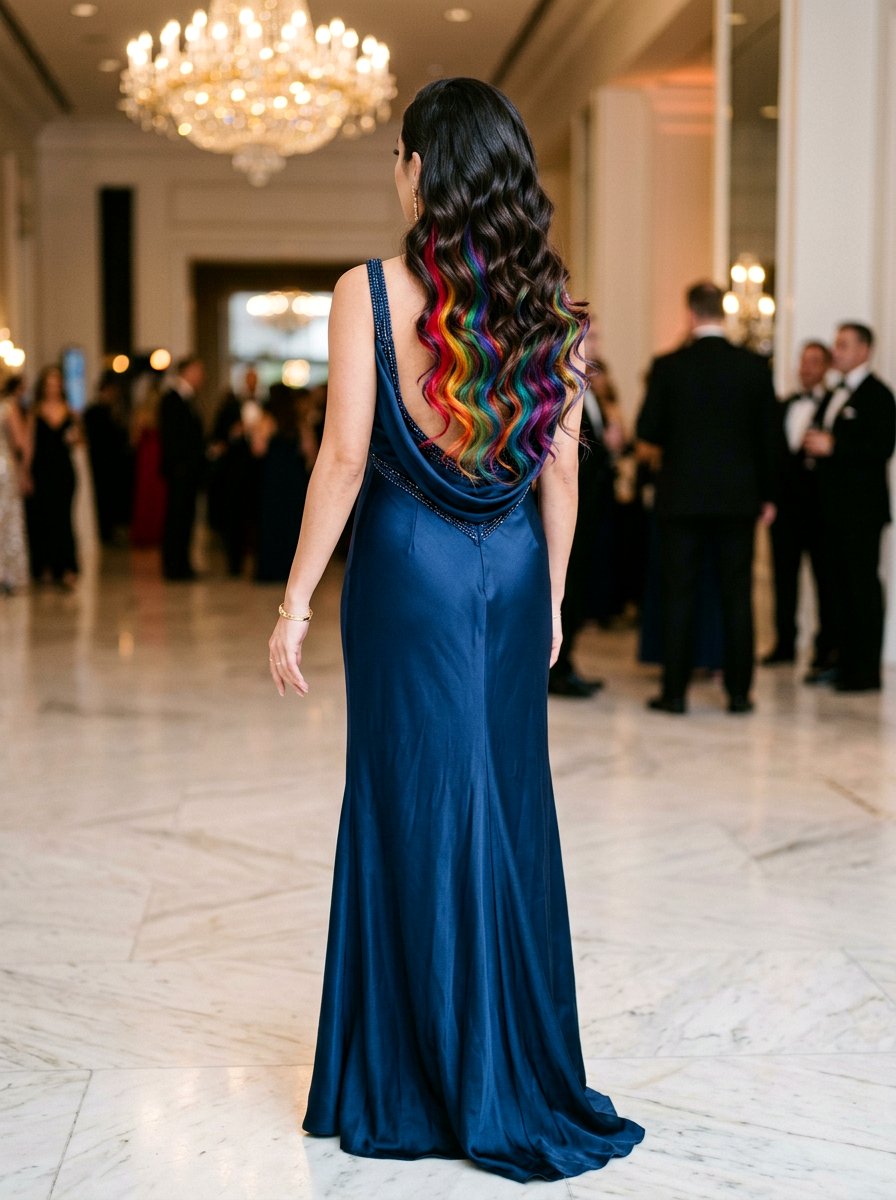 Hidden Rainbow Balayage Deep Waves - 20 hidden rainbow balayage - 20 hidden rainbow balayage