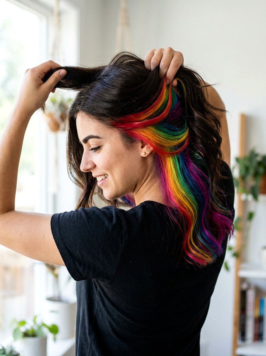 Hidden Rainbow Prism Hair Color - 20 prism hair color ideas - 20 prism hair color ideas