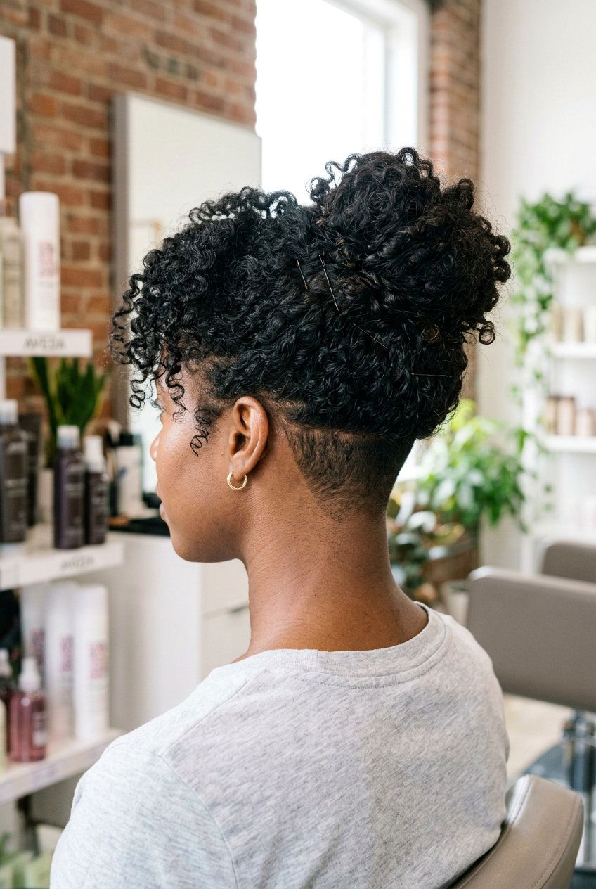 Hidden Undercut for Curly Hair - 20 undercut curls hairstyle for women - 20 undercut curls hairstyle for women