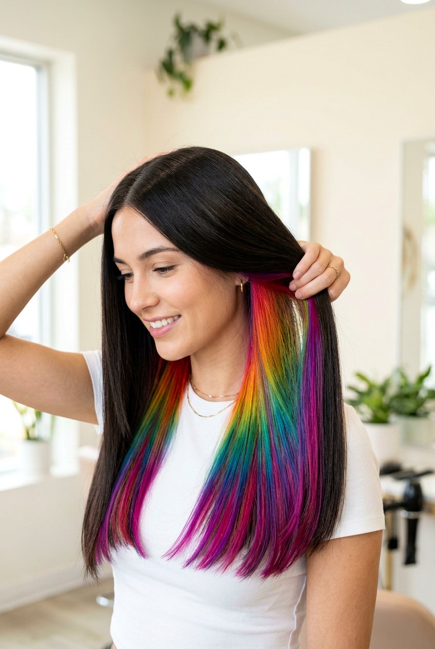 Hidden rainbow hair straight hair - 20 hidden rainbow hair - 20 hidden rainbow hair