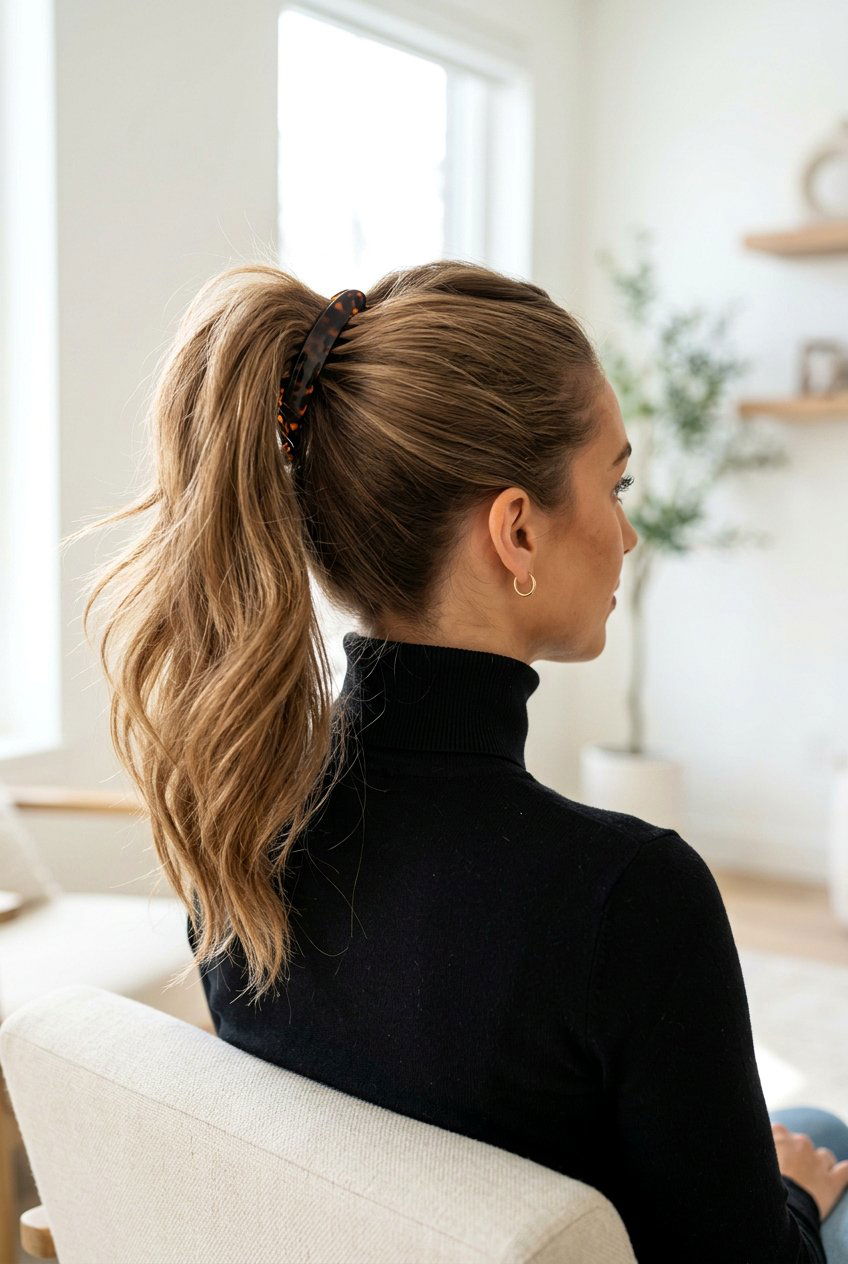 High Banana Clip Ponytail - 20 banana clip ponytail hairstyle - 20 banana clip ponytail hairstyle