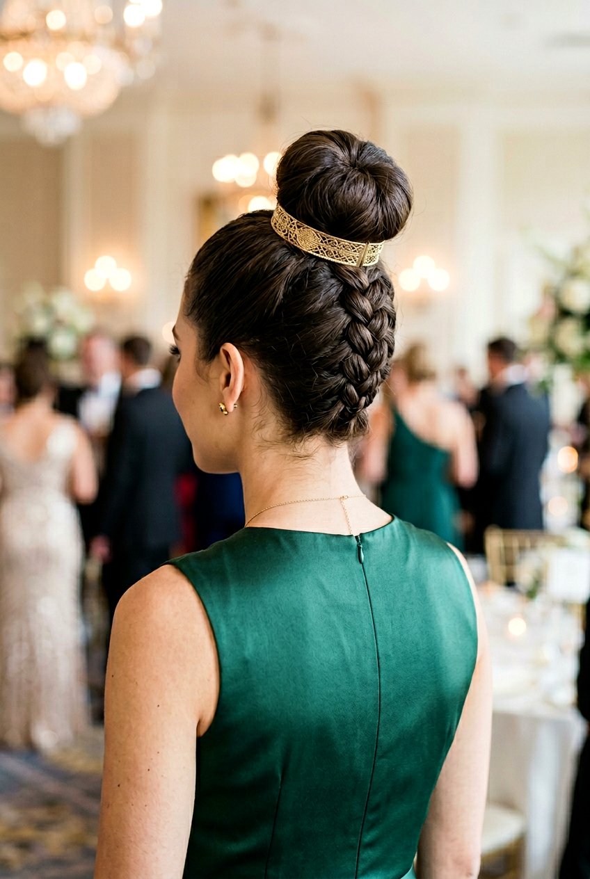 High Braided Bun for Prom - 20 prom bun hairstyles - 20 prom bun hairstyles