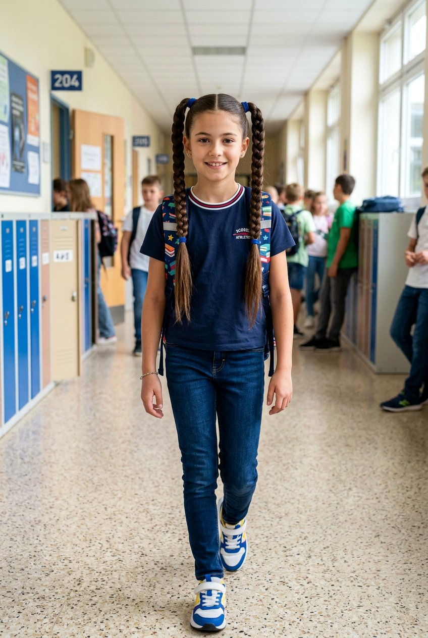 High Braided Pigtails For School - 20 braided pigtails for school - 20 braided pigtails for school