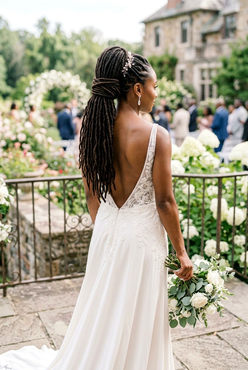 High Bridal Loc Ponytail - 20 bridal loc ponytail hairstyle - 20 bridal loc ponytail hairstyle