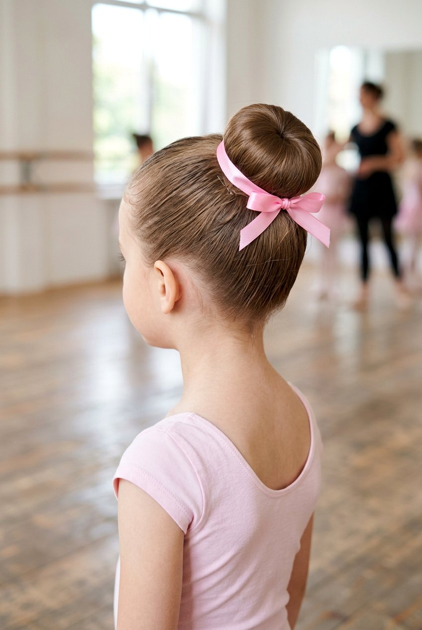 High Bun - 20 hairstyles for little girls - 20 hairstyles for little girls