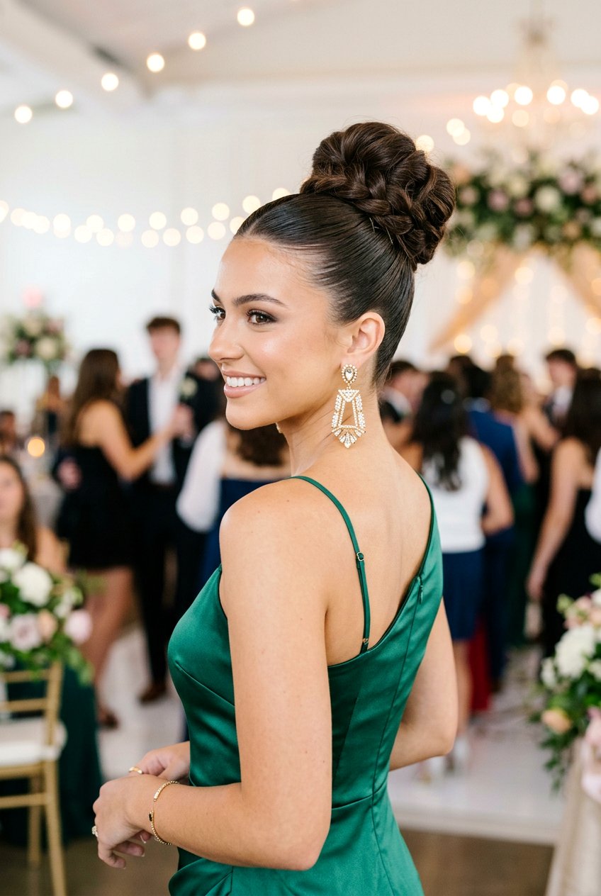 High Bun Homecoming Updo - 20 elegant homecoming updo - 20 elegant homecoming updo